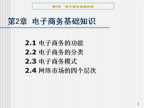 陈述电子商务专业知识